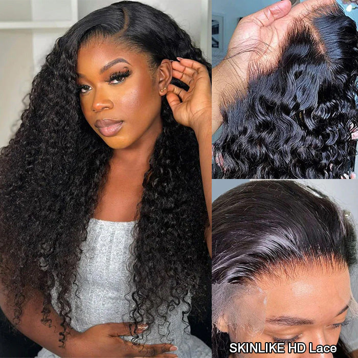 Curly Hair 5x5 HD Lace Closure Wig 100% Virgin Human Hair Wigs Pre Plucked Hairline Glueless Wig