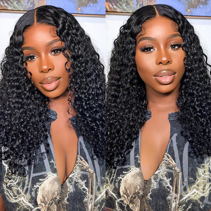 2 Wigs Set | Curly Hair 13x4 HD Lace Frontal Wig & #613 Blonde 5x5 HD Lace Bob Wig