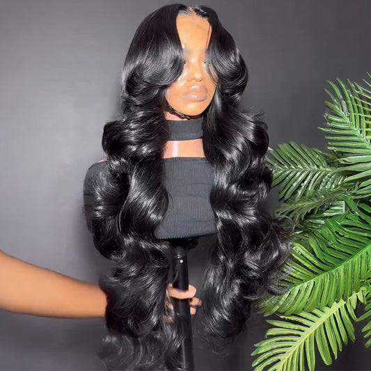 300% Density Face-Framing Curtain Bangs Body Wave Glueless 13x4 HD Lace Front Wigs Human Hair