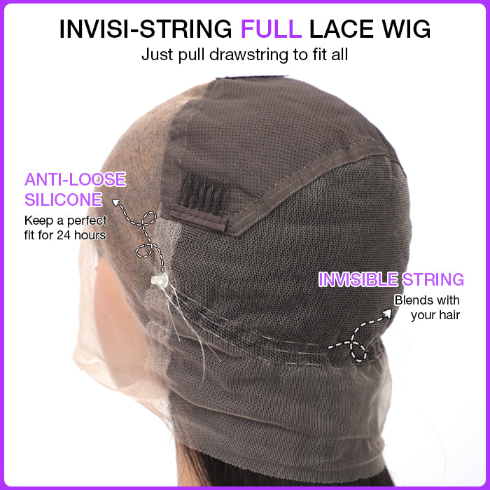 Kinky Edges Glueless 360 Full Lace Frontal Curly Wigs With Invisi-String Affordable Snug Fit Human Hair Wigs Lace Parting Anywhere