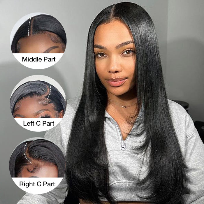 Hermosa Layered Cut Pre-plucked Glueless 13x4 Frontal Lace Wig 100% Human Hair Wigs