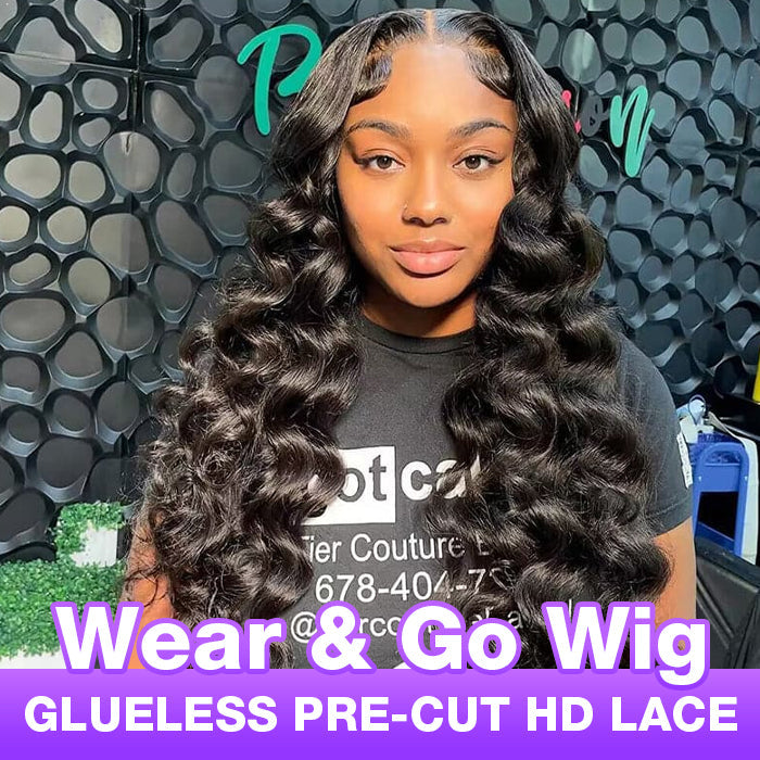 Loose Wave HD Lace Closure Wigs No Work Needed 180% Density