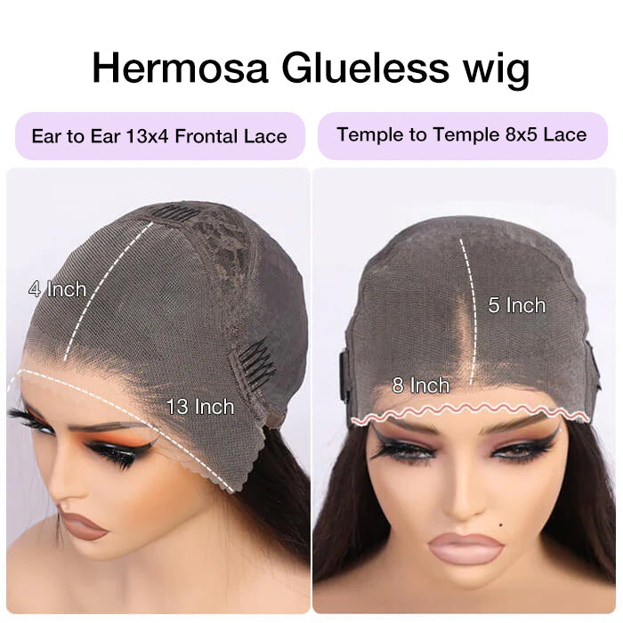 Curly Black Wig With Golden Brown Highlights Snugfit Glueless HD Lace Wig Huma Hair Pre-cut Pre-pluck Pre-bleached