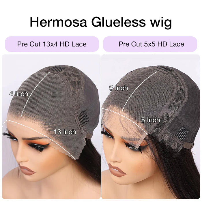 Natural 4C Edges Curly Baby Hair 13X4 HD Lace Front Human Hair Wigs Body Wave Wigs