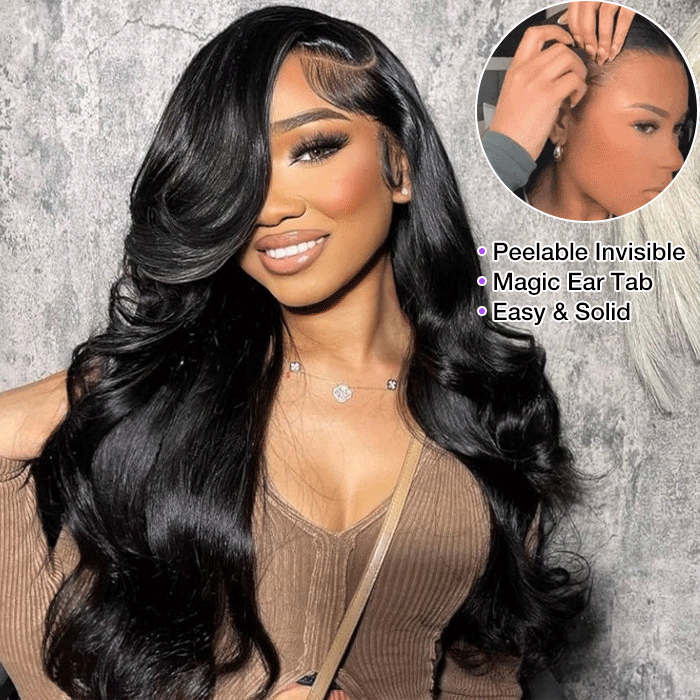 3D Body Wave Ear to Ear 13x6 Lace Frontal Wig Pre Plucked Pre Bleached Pre Cut Gluless Wig