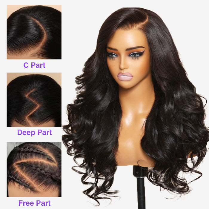 3D Body Wave Ear to Ear 13x6 Lace Frontal Wig Pre Plucked Pre Bleached Pre Cut Gluless Wig