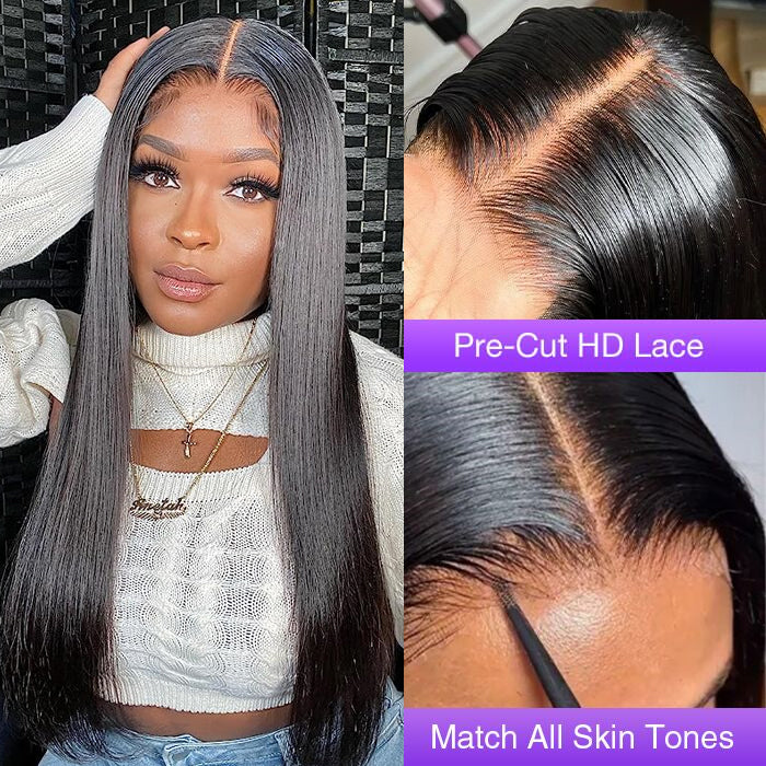 2Wigs = $189 | 8x5 Glueless Straight Wig + Body Wave Wig With Bangs