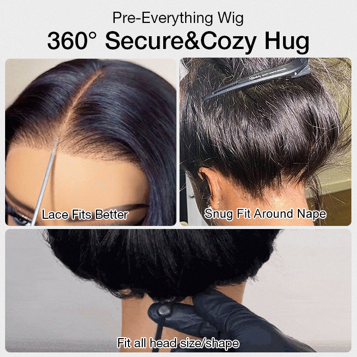 Drawstring Glueless Wig HD Lace Body Wave 13x6 Full Lace Frontal Wigs Friendly To All Heads