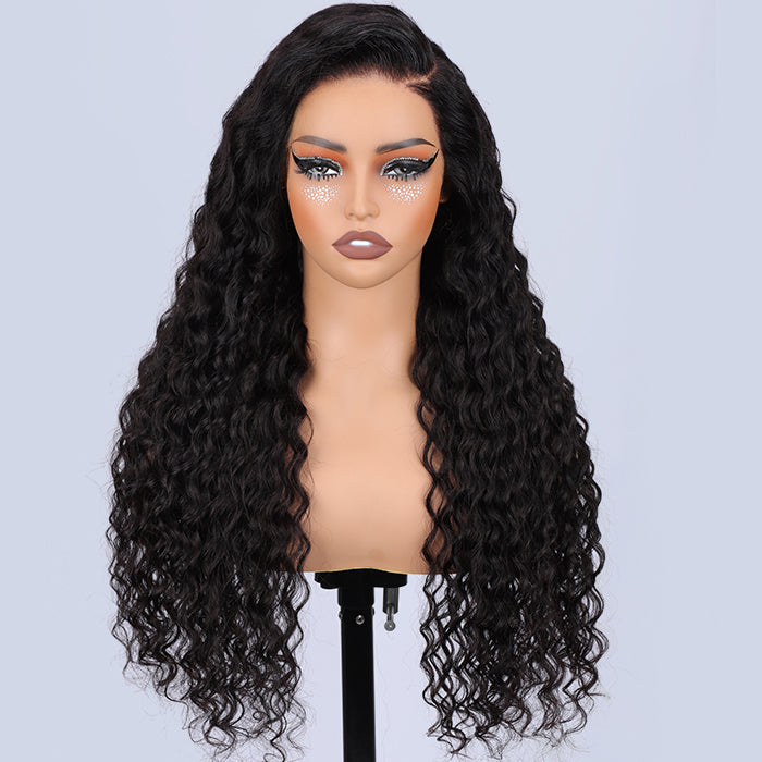 Deep Wave Wig Ear-to-ear Glueless 13x6 Full Frontal HD Lace Wig with Drawstring Friendly To All Heads