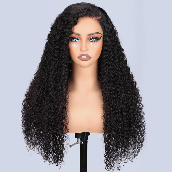 Glueless Curly Wigs 13x6 HD Lace Front Wig Pre Plucked and Bleached Human Hair Wigs For Women
