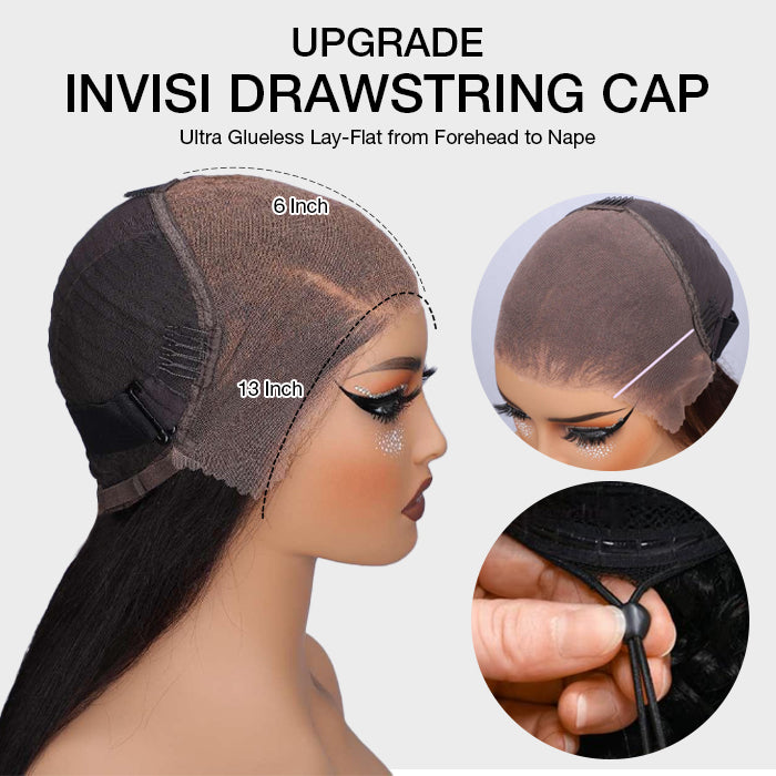 Deep Wave Wig Ear-to-ear Glueless 13x6 Full Frontal HD Lace Wig with Drawstring Friendly To All Heads