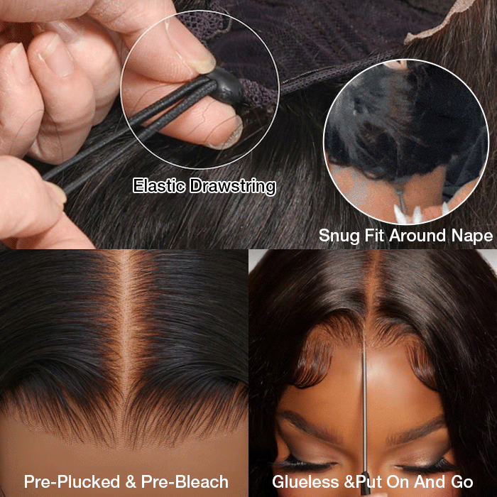 Deep Wave Wig Ear-to-ear Glueless 13x6 Full Frontal HD Lace Wig with Drawstring Friendly To All Heads