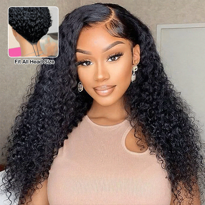 Glueless Curly Wigs 13x6 HD Lace Front Wig Pre Plucked and Bleached Human Hair Wigs For Women