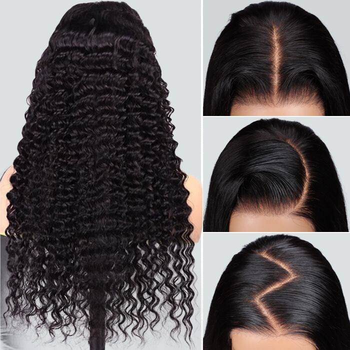 Deep Wave 8x5 Pre-Cut  HD Lace Glueless Wig Pre Bleached Pre Plucked Easy & Quick