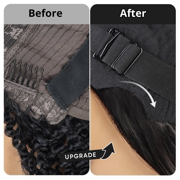 C-Shape Ear Design Deep Wave Glueless 8x5 HD Lace Wig Pre-Cut Closure Wig Wear Go Invisible Knots