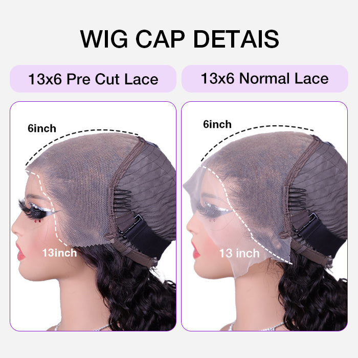 Drawstring Glueless Wig HD Lace Body Wave 13x6 Full Lace Frontal Wigs Friendly To All Heads