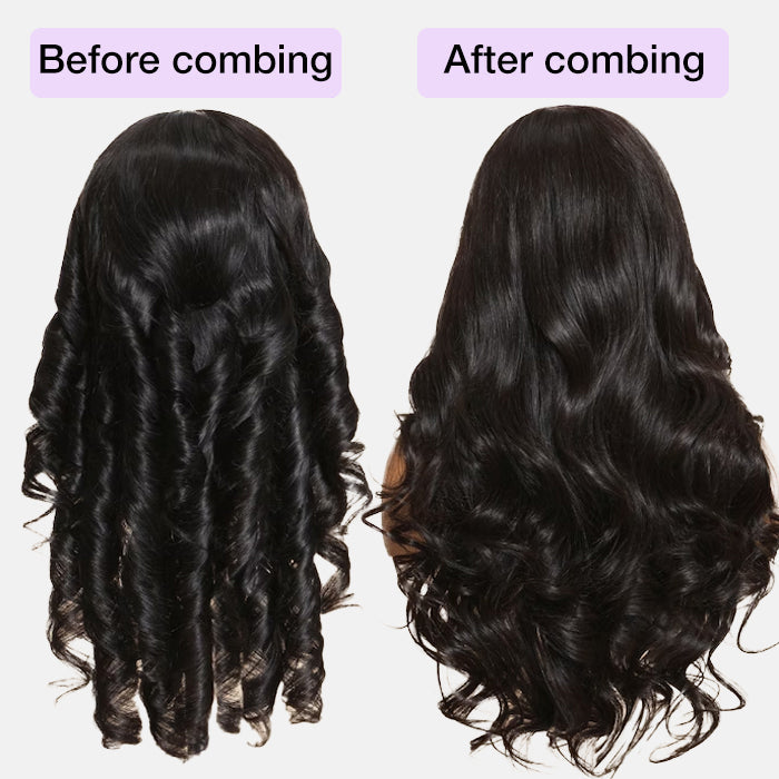 3D Body Wave Wig 220% Density 13x4 Human Hair Lace Frontal Wig Pre Plucked Pre Bleached Pre Cut Gluless Wig