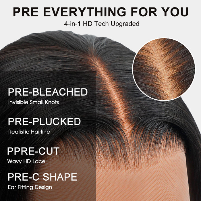 3 Wigs Set  | Silky Straight 13x4 HD Lace Wig & 8x5 Glueless Lace Curly Short Bob Wigs & Straight 5x5 HD Lace Short Bob Wig