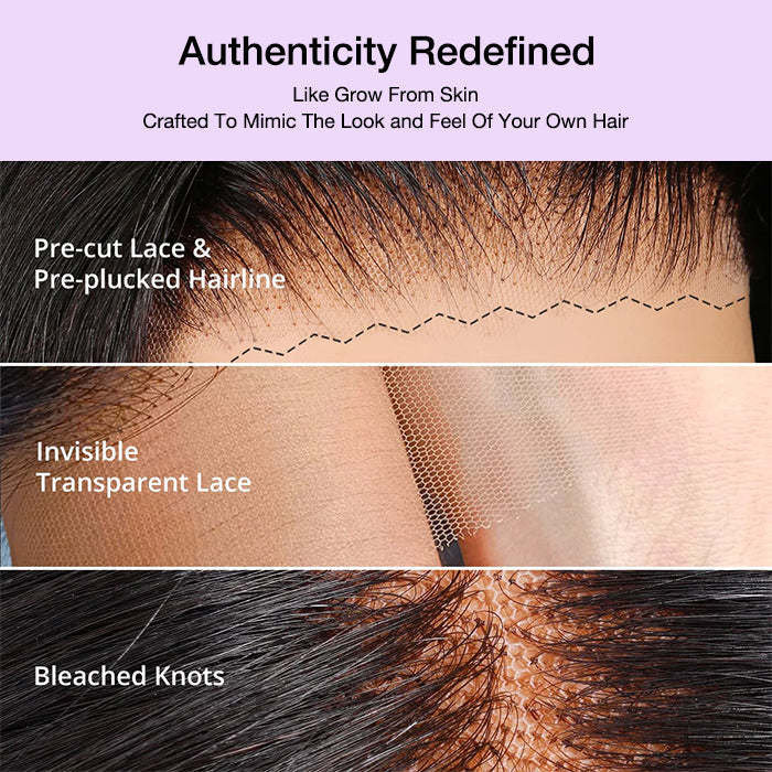 20''=$109 Balayage 1B/27 Highlight Body Wave Glueless Pre-Cut 8x5 HD Lace Closure Human Hair Wigs 180% Density