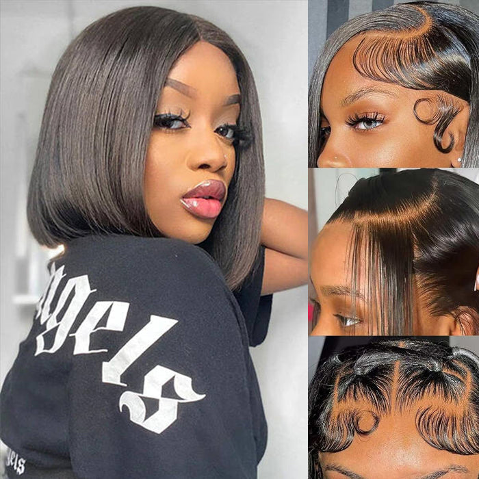 3 Wigs Set  | 8x5 Pre Cut Lace Glueless Curly Wig & Glueless Curly Short Bob Wigs & Straight 5x5 HD Lace Short Bob Wig