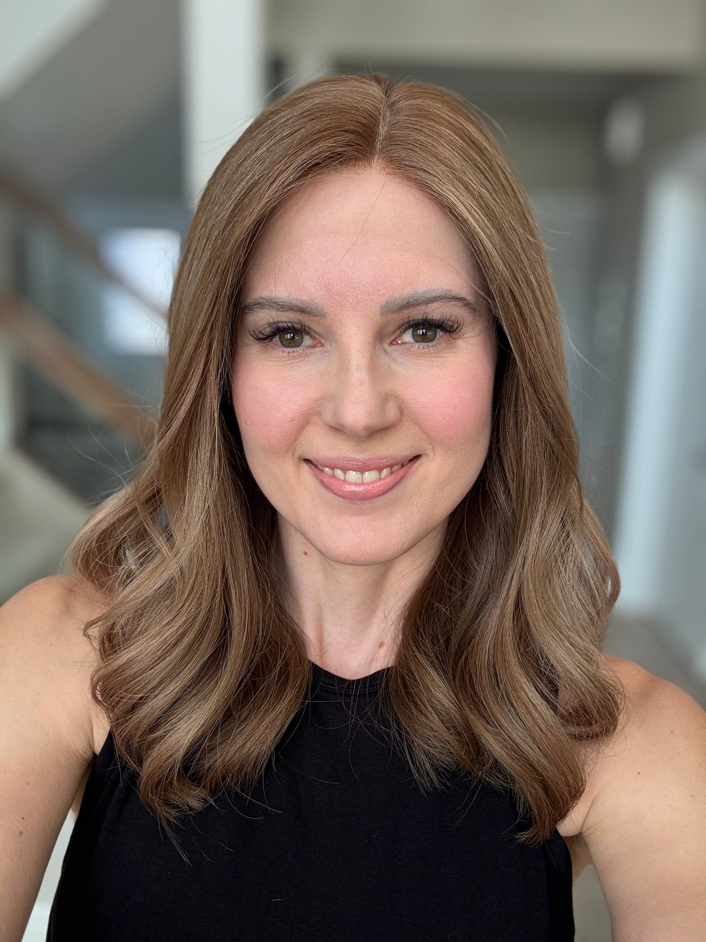 18" Justine LOB Comfort Cap Lace Top Wig (M)