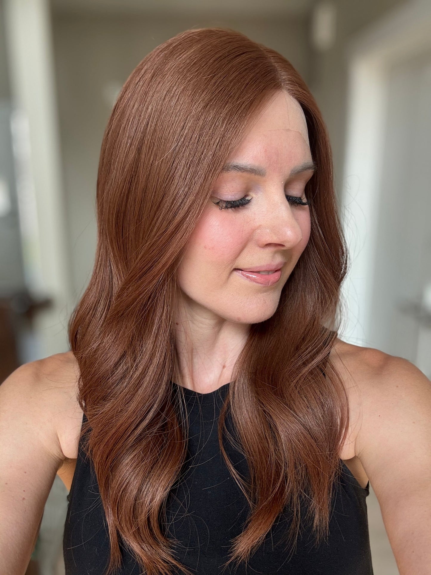 22" Autumn Comfort Cap Lace Top Wig (XS)