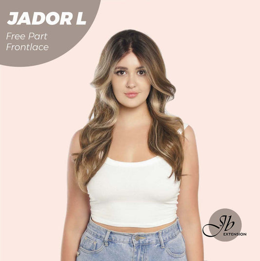 JBEXTENSION 24 Inches Blonde Highlight Curly Lace Front Wig.Pre Plucked 13*4 HD Transparent Lace Frontal Handmade Futura Fiber Swiss Lace Synthetic Fiber Pre-Cut Lace Glueless Wig JADOR L