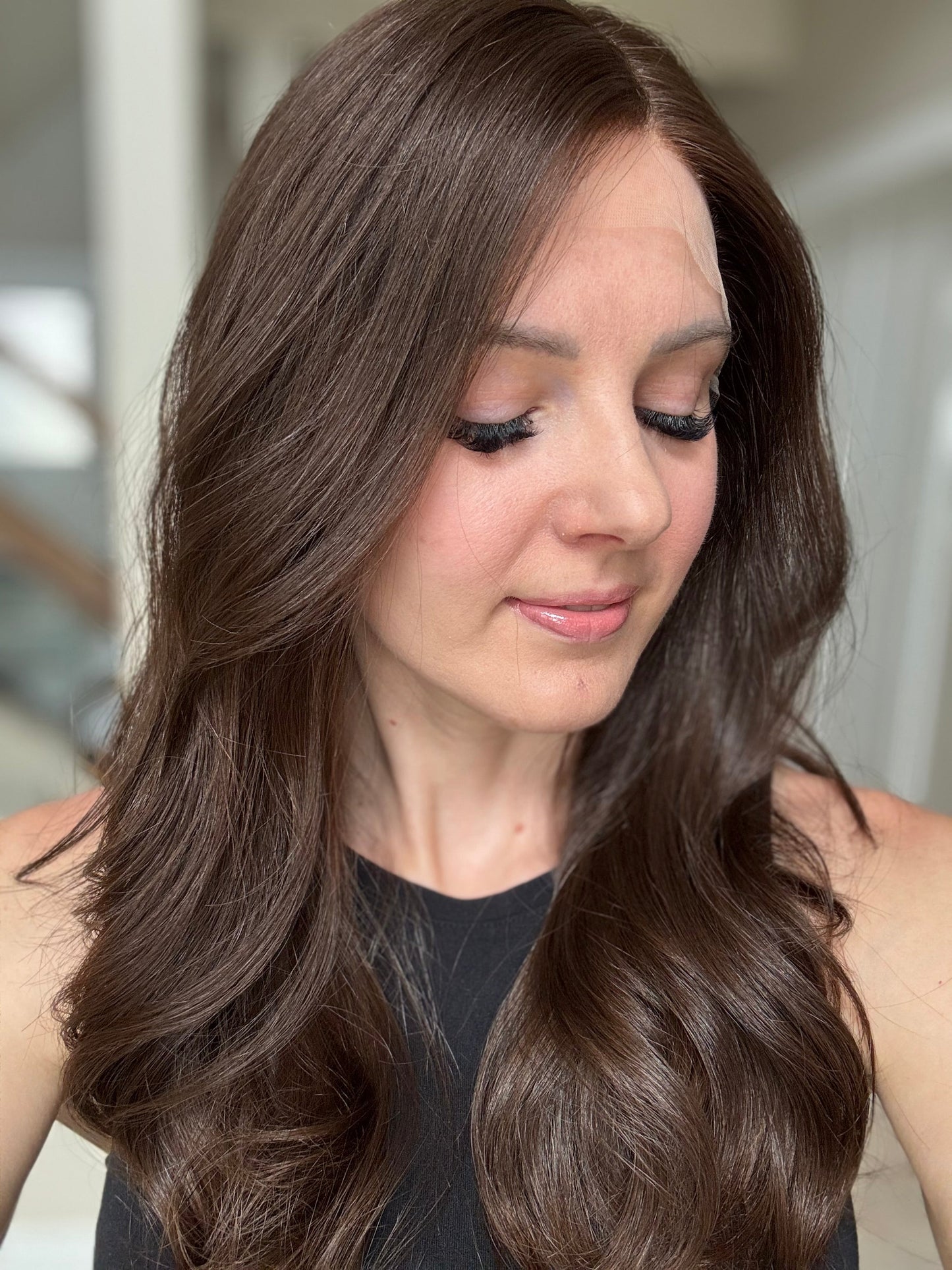 Euro Wig #13: 20" Medium Brown Luxury Cap (S)