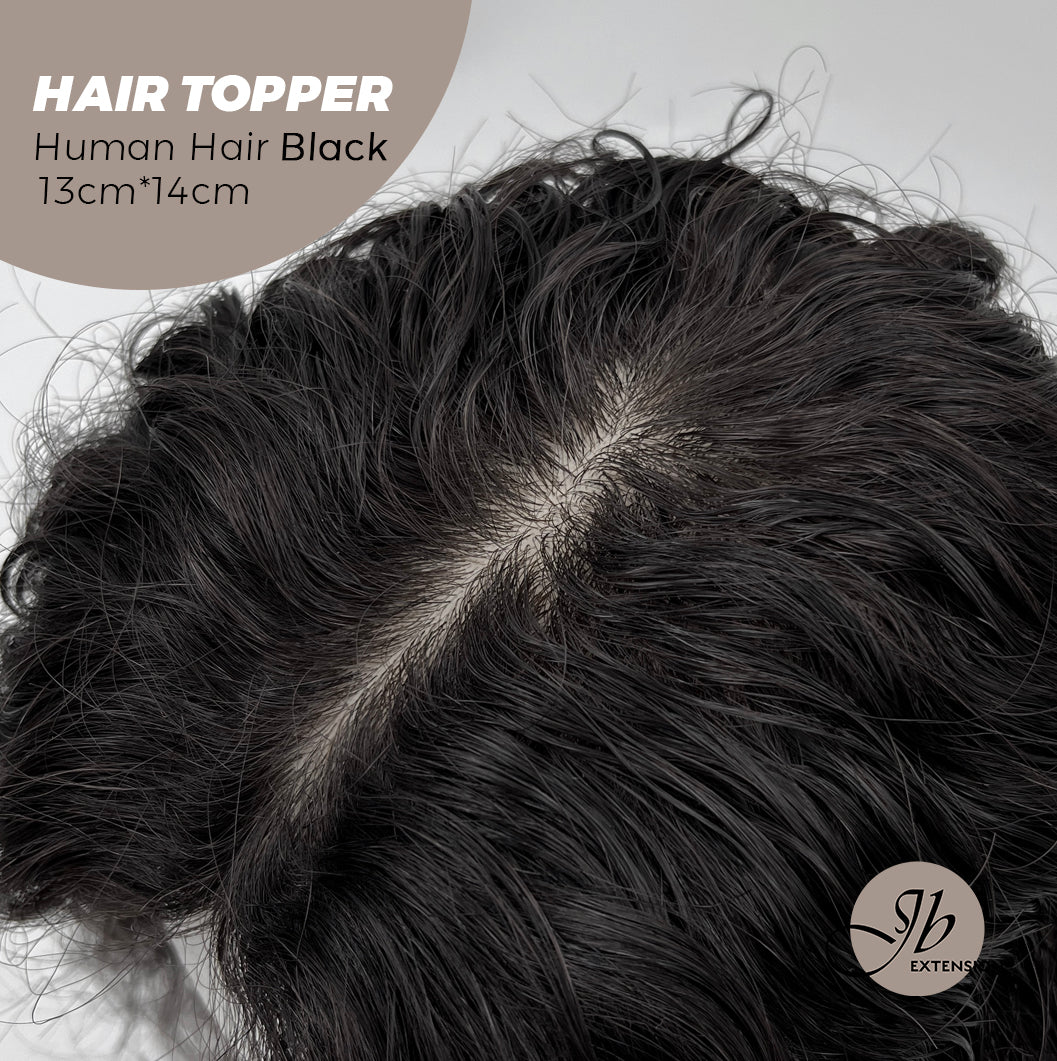 JBEXTENSION 10 Inches Natural Black Brown HUMAN HAIR WAVE TOPPER 13*14