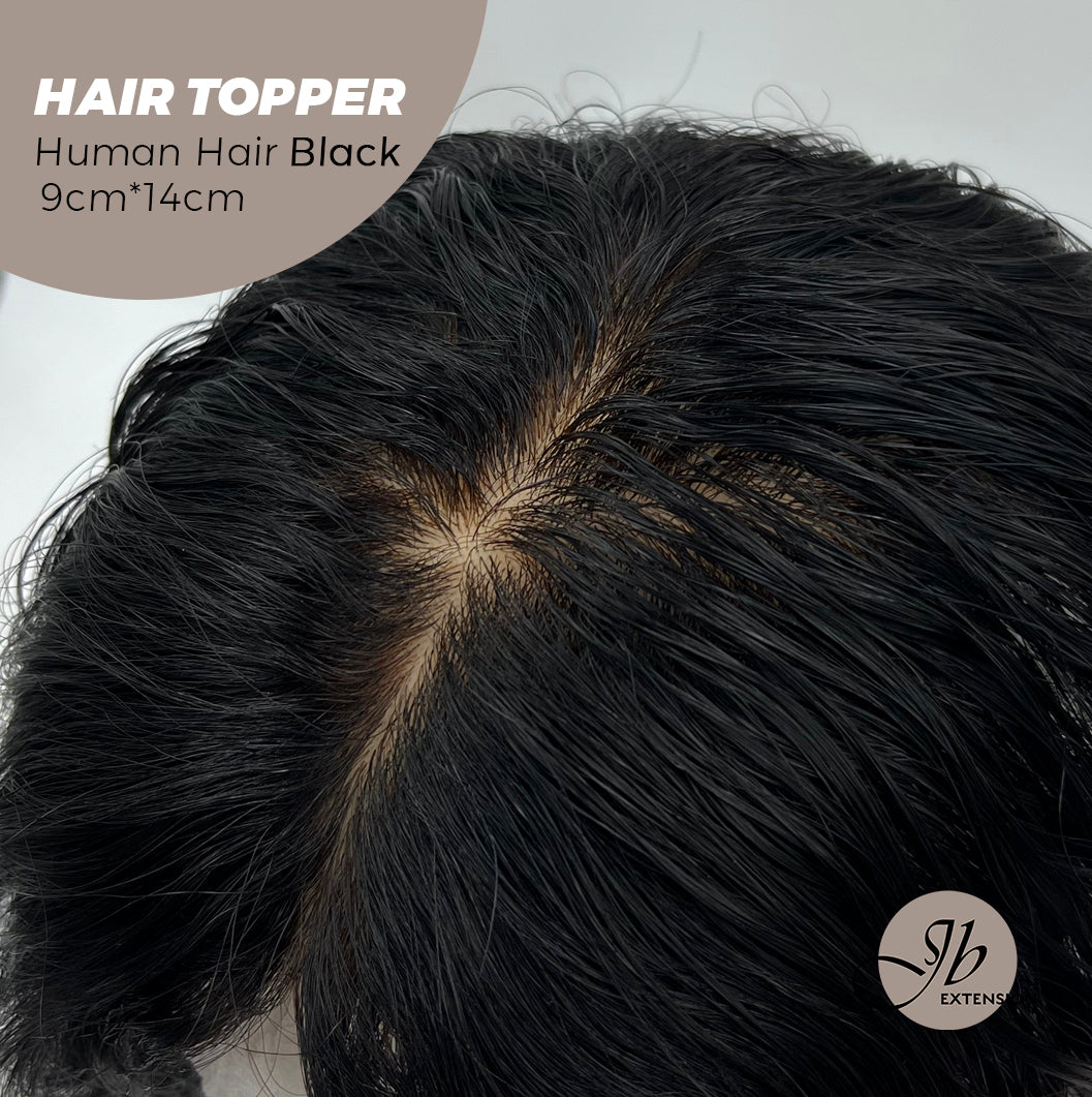 JBEXTENSION 10 Inches Natural Black Brown HUMAN HAIR WAVE TOPPER 9*14