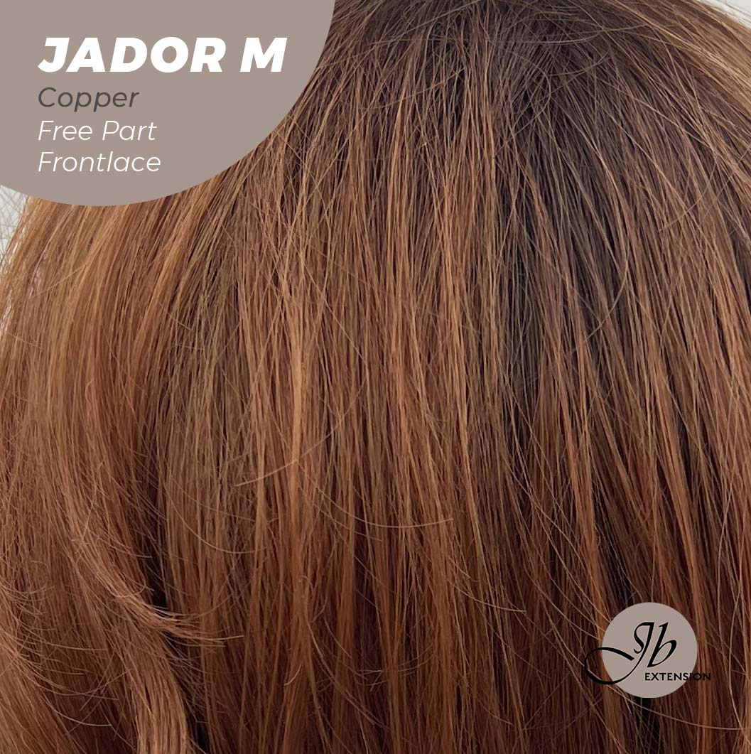 Olivia's Pick- 20 Inches Copper Curly Lace Front Wig.Pre Plucked 13*4 HD Transparent Lace Frontal Handmade Futura Fiber Swiss Lace Synthetic Fiber Glueless Wig JADOR M COPPER