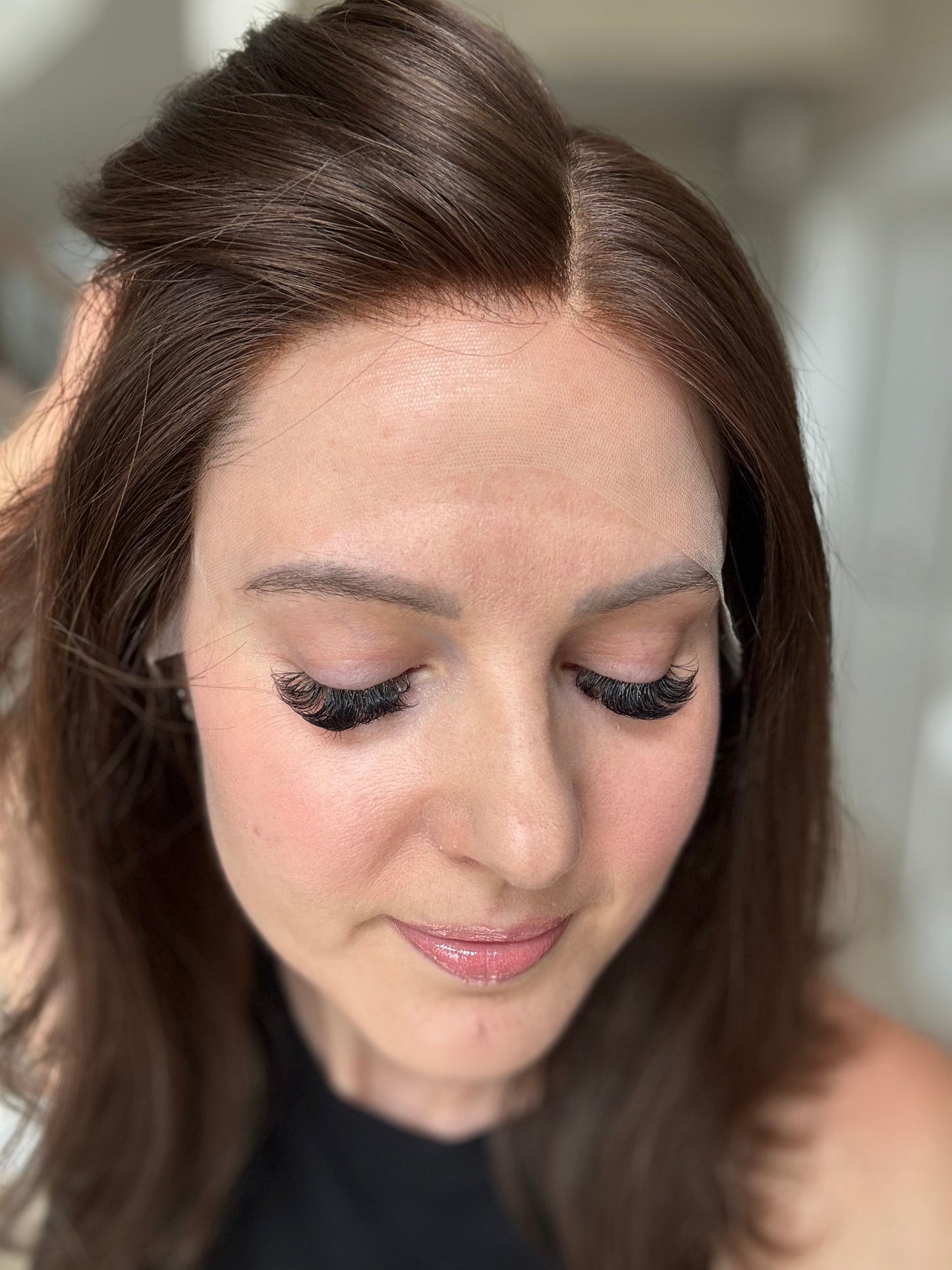 Euro Wig #10: 15" Medium Warm Brown Luxury Cap (XS)