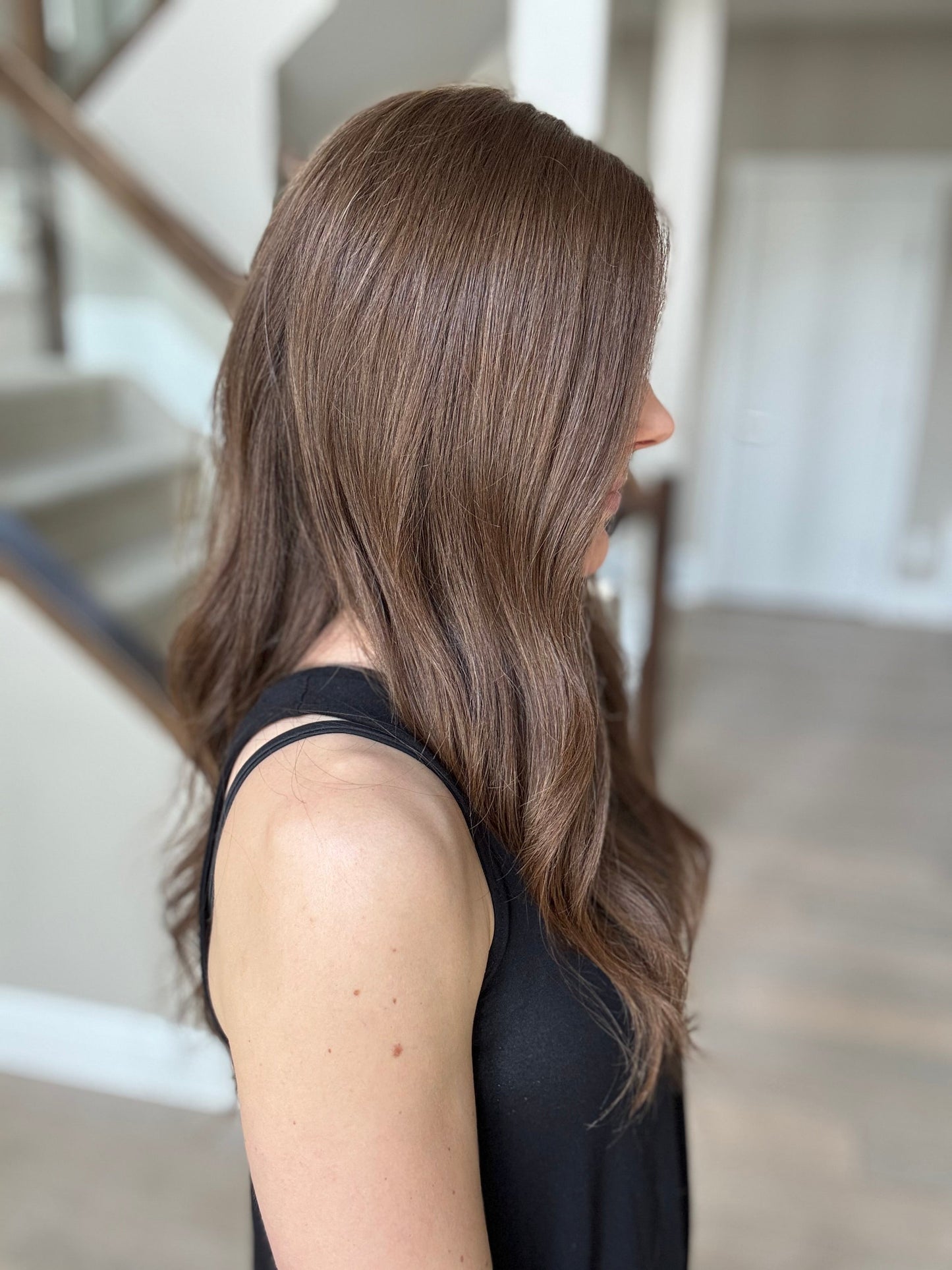 Euro Wig #8: 24" Medium Warm Brown Comfort Cap (M)