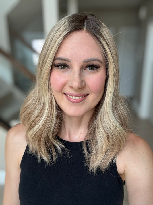 18" Olivia LOB Comfort Cap Silk Top Wig (M)