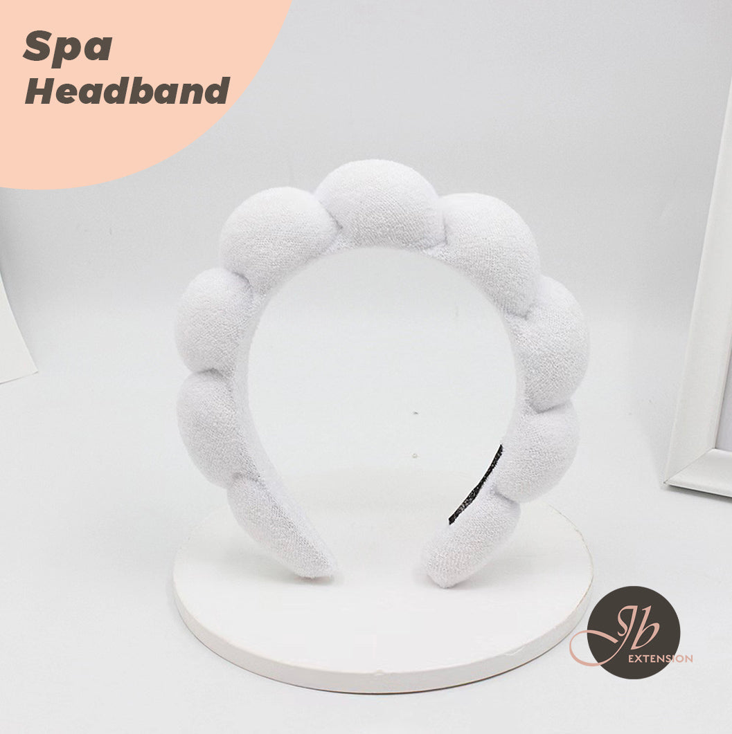 JBextension Spa headbands 2pcs for women-girls, Makeup sponge headband, Non slip face wash, skincare-Padded soft thick terry cloth hair band accessory