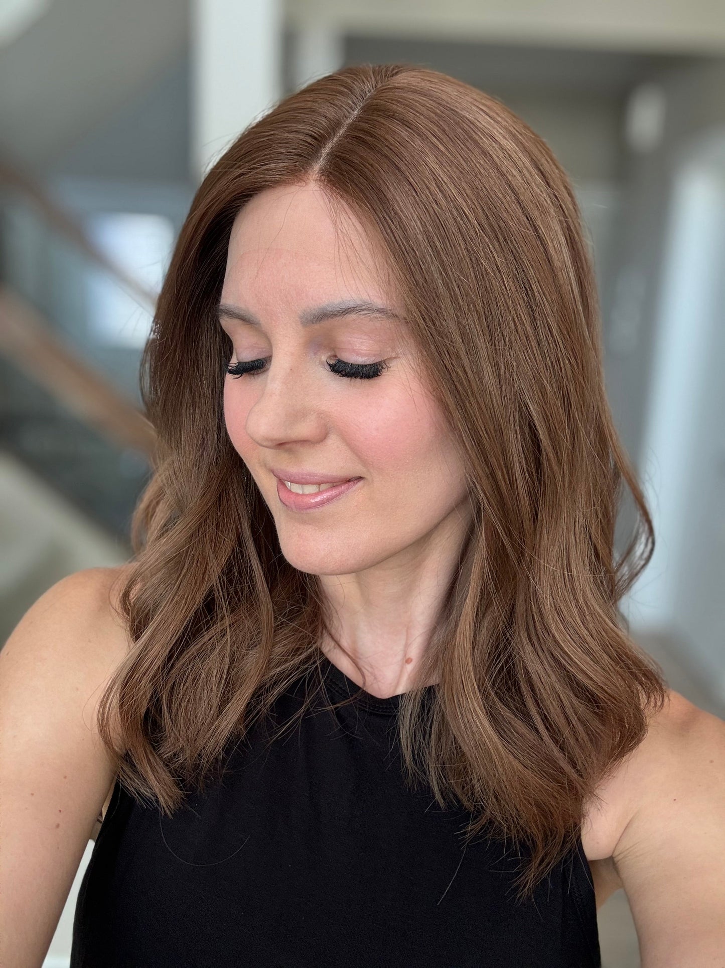 18" Christina LOB Comfort Cap Lace Top Wig (M)