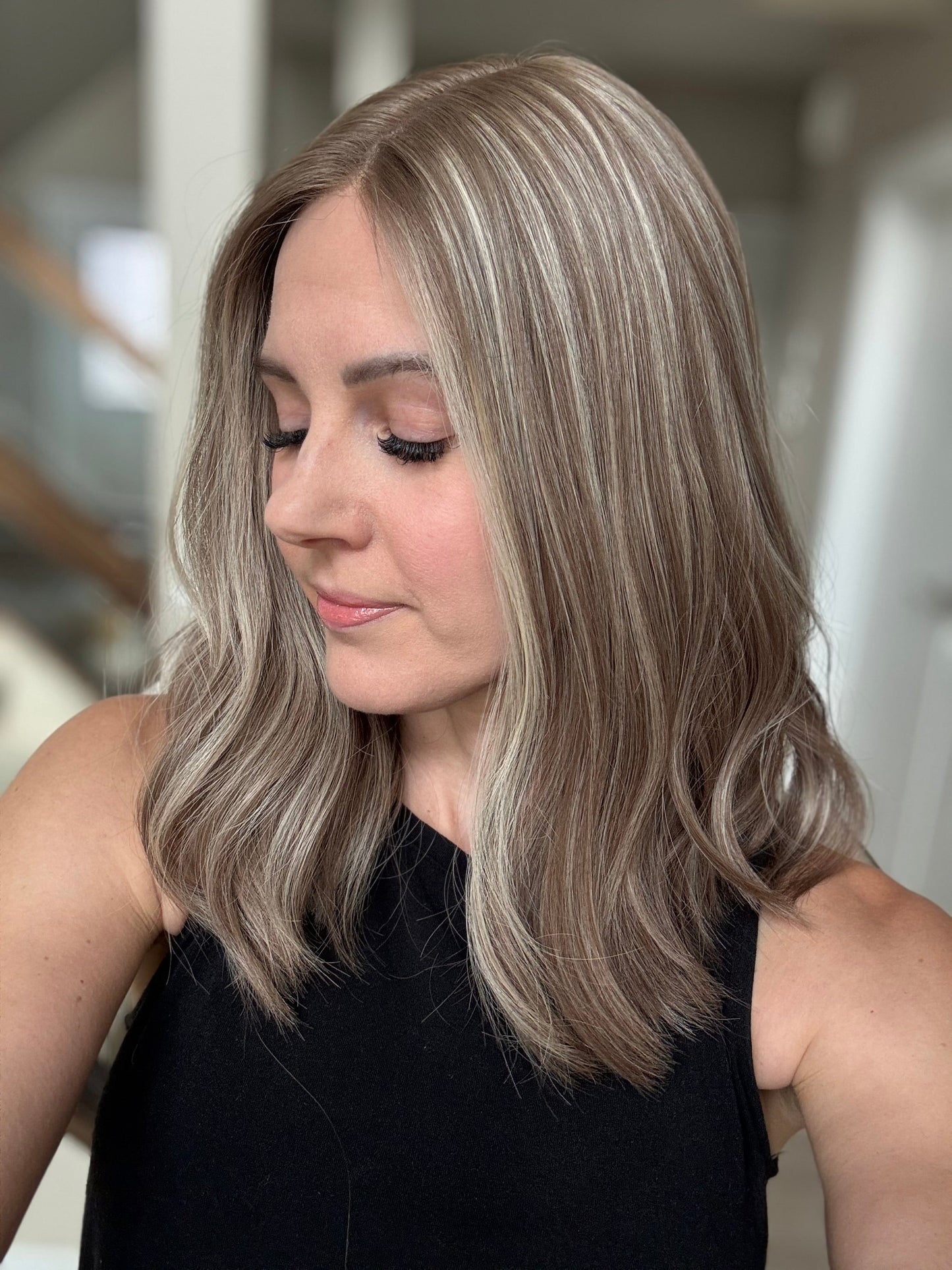 18" Jocelyn LOB Comfort Cap Silk Top Wig (S)