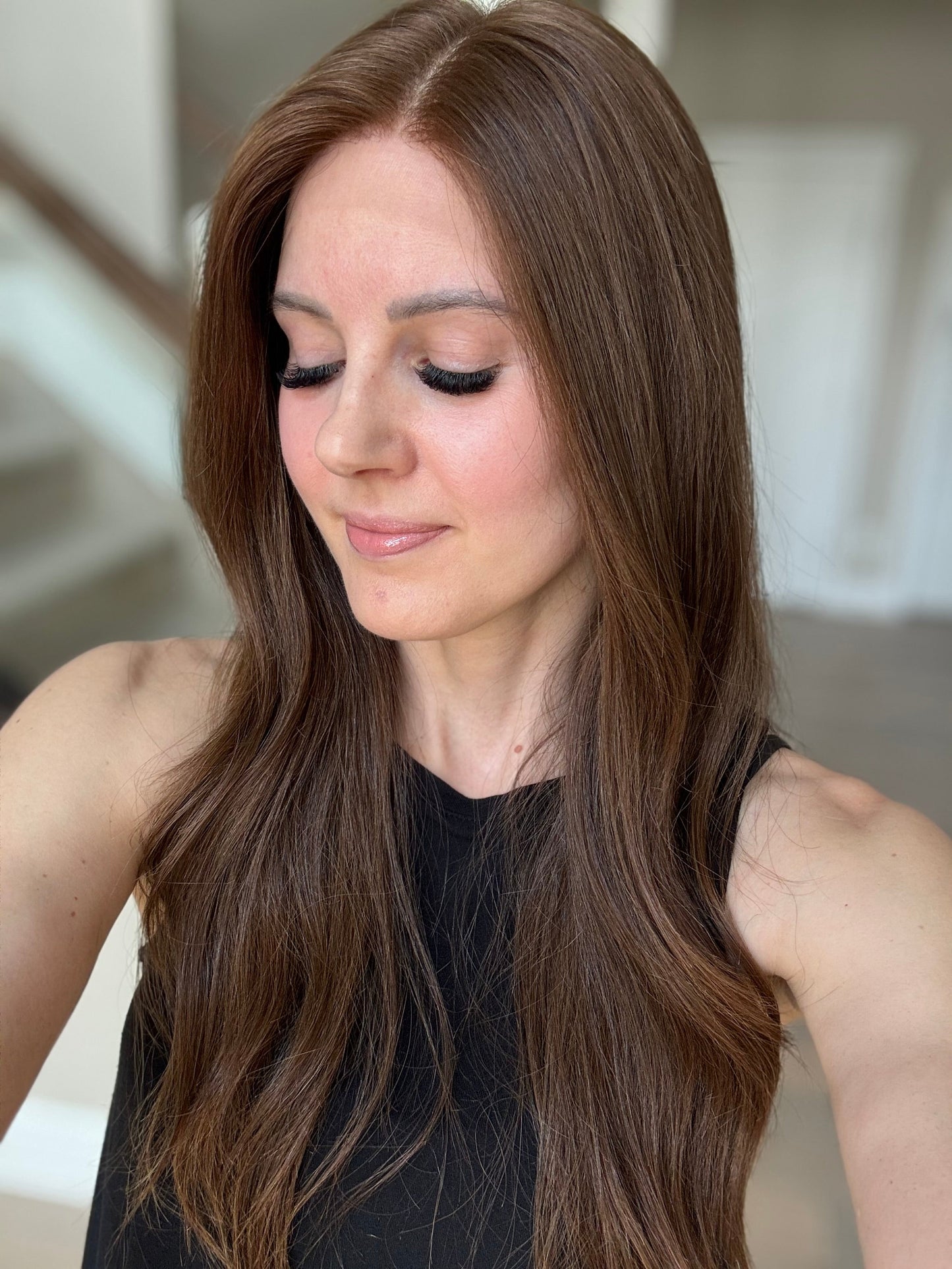 Euro Wig #8: 24" Medium Warm Brown Comfort Cap (M)