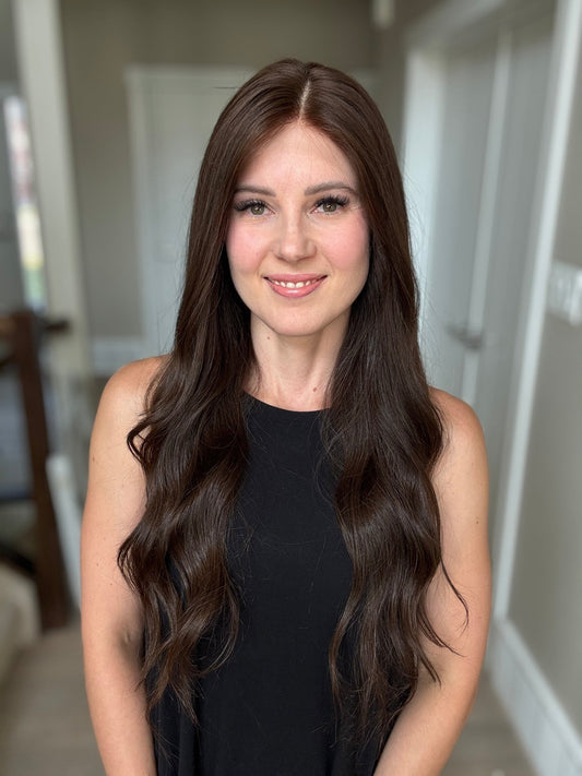 Euro Wig #7: 25" Dark Neutral Brown Comfort Cap (M)