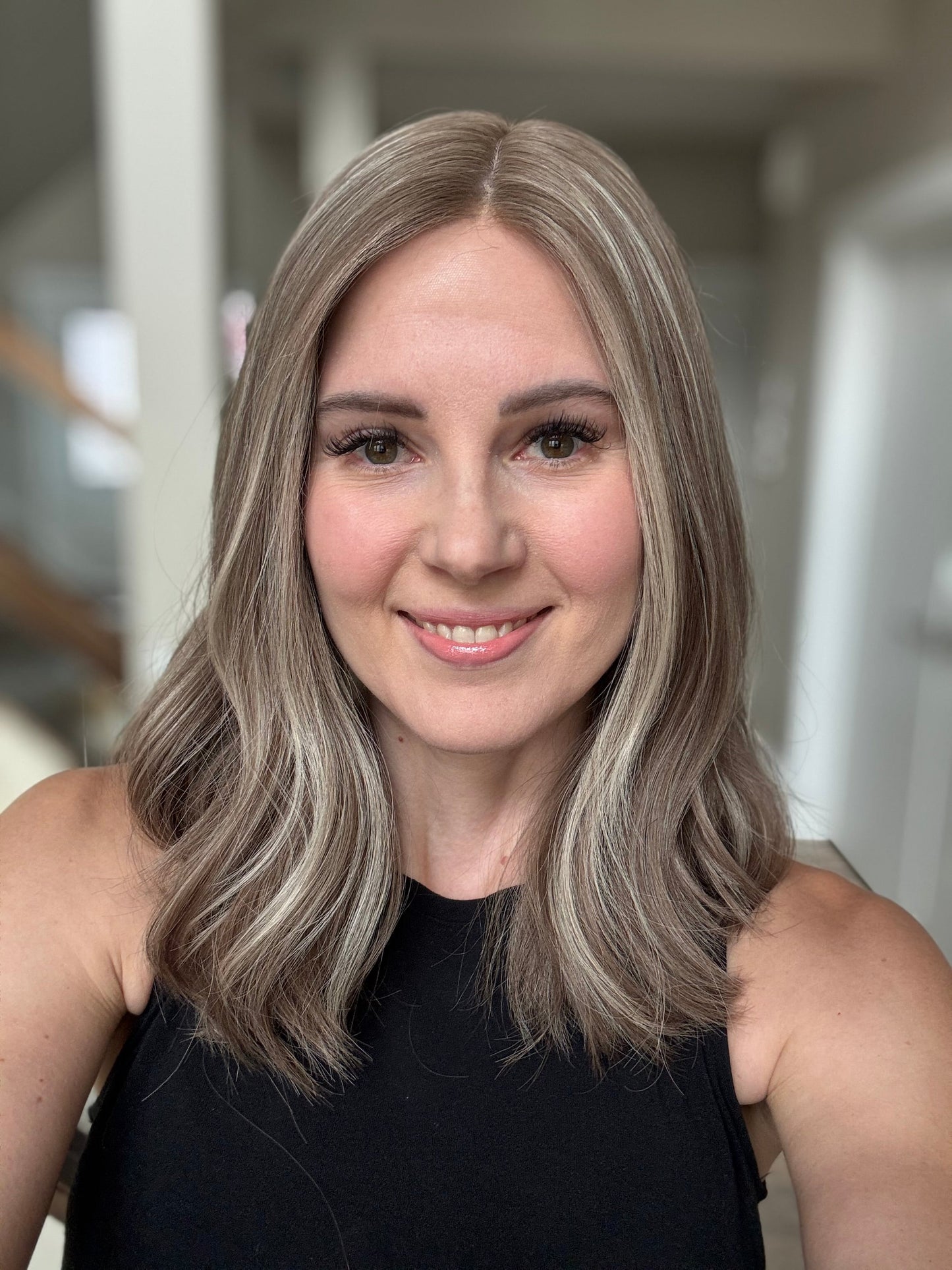 18" Jocelyn LOB Comfort Cap Silk Top Wig (S)