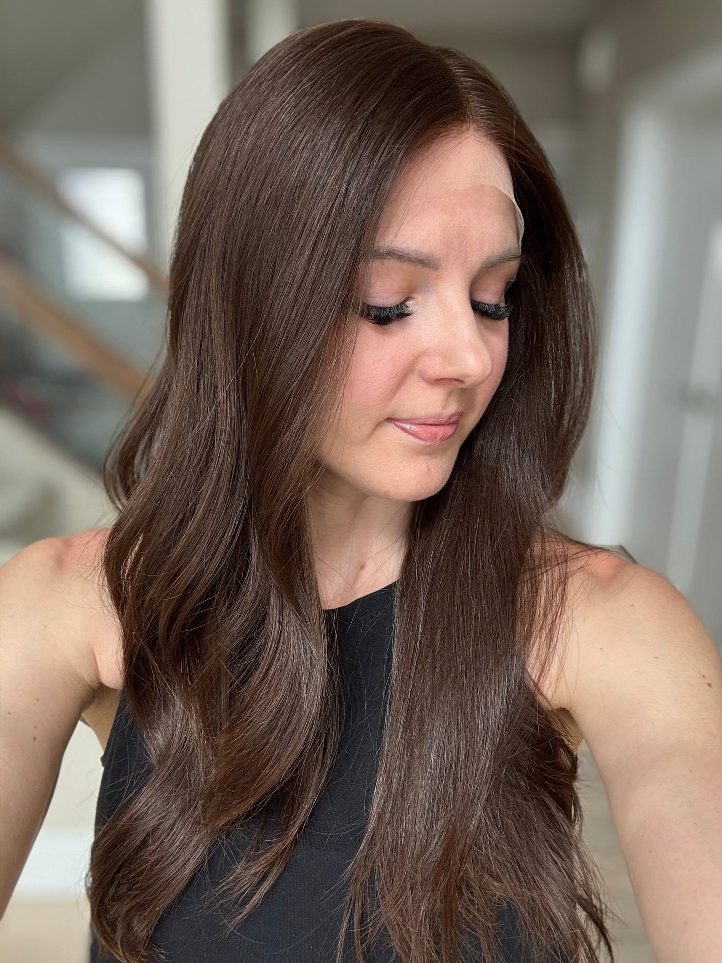 Euro Wig #12: 22" Medium Brown Luxury Cap (S)