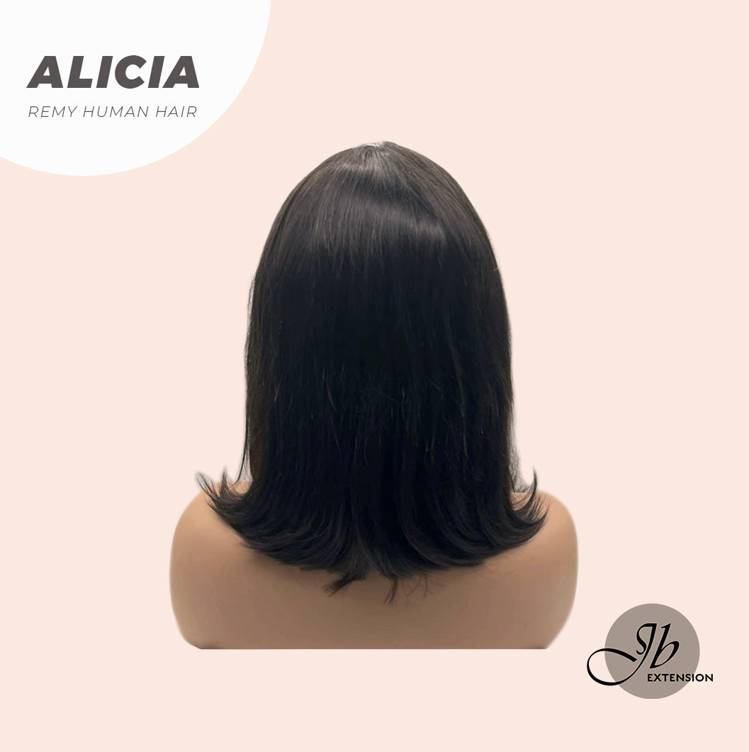 JBEXTENSION 12 Inches 13*4 Real Human Hair Bob Cut Short Straight Lace Frontal Wig ALICIA