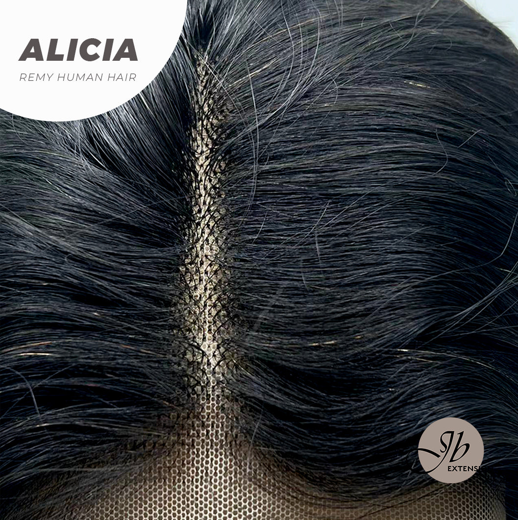 JBEXTENSION 12 Inches 13*4 Real Human Hair Bob Cut Short Straight Lace Frontal Wig ALICIA