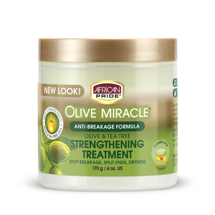 African Pride Olive Miracle Anti-Breakage Formula - STRENGTHENING TREATMENT 6 Oz