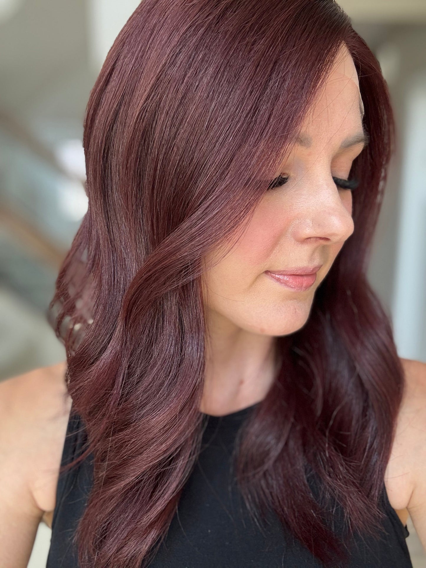 20" Violet Comfort Cap Lace Top Wig (XS)