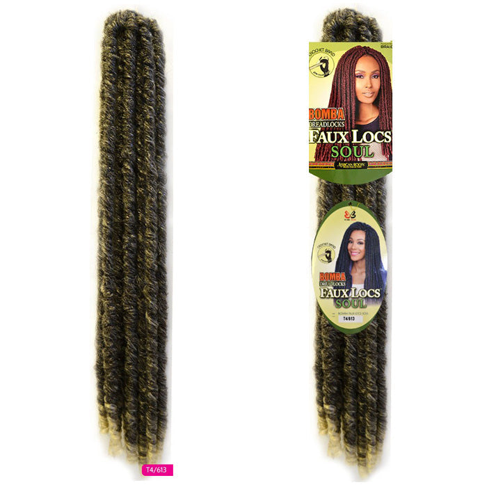 Bobbi Boss African Roots Pre-Looped Crochet Braid Senegal Bomba Dreadlocks - FAUX LOCS SOUL 18"