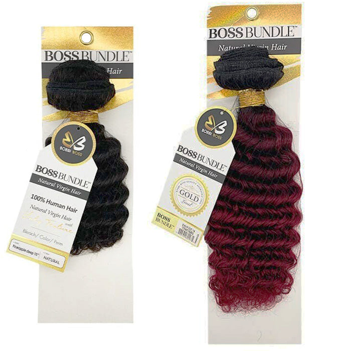 Bobbi Boss Bundle 100% Natural Virgin Hair Gold Level Weave - PINEAPPLE DEEP 10-14"
