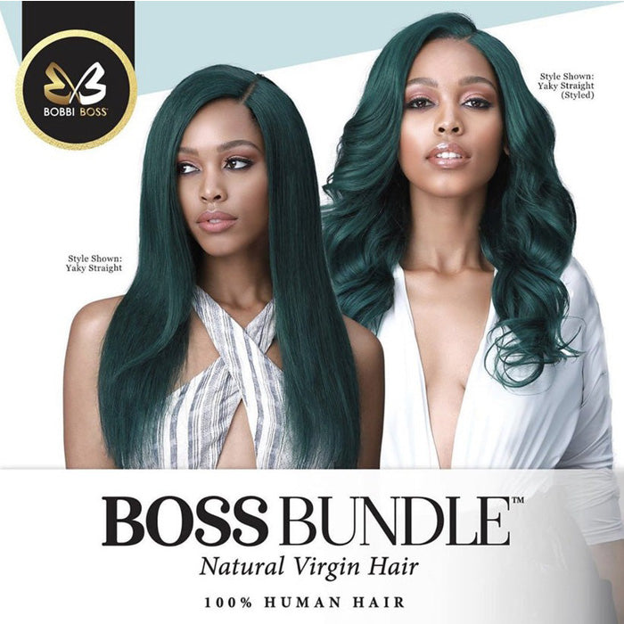 Bobbi Boss Bundle 100% Natural Virgin Hair Gold Level Weave - YAKY STRAIGHT 10-22"