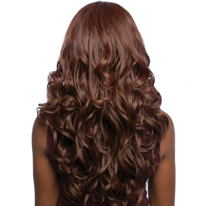 Mane Concept Brown Sugar Caramel Fiesta Glueless Human Hair Blend HD Lace Front Wig - CARAMEL 04