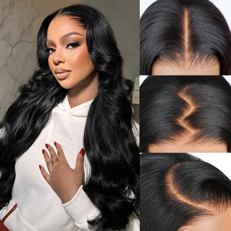 13x4 HD Lace Frontal Wig 100% Human Hair Wigs With Invisible Bleached Small Knots Hermosa Affordable Long Hair 180%
